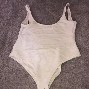 Billabong white ribbed one piece swimsuit